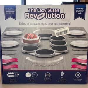 The Lazy Susan Revolution Revolving Server Turntable New Open Box